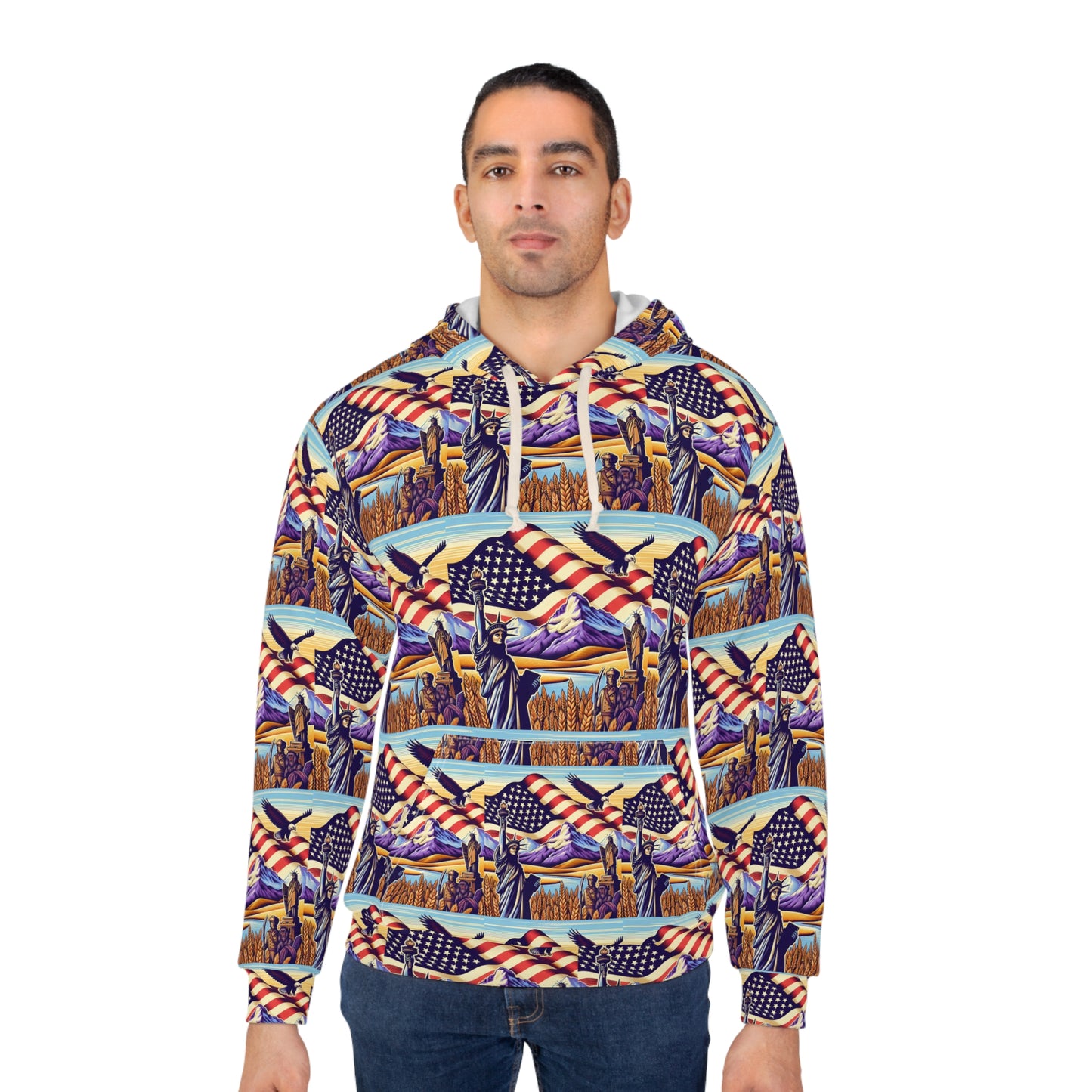 Liberty Peaks Americana Wraparound Hoodie — Dripfinity Custom Collection